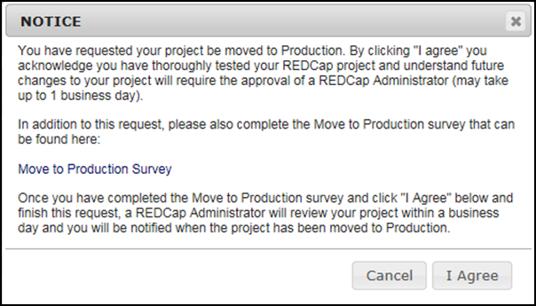 Move to Production NOTICE
